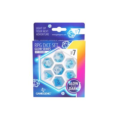 Glow Series RPG Dice Set Icy Crumbs